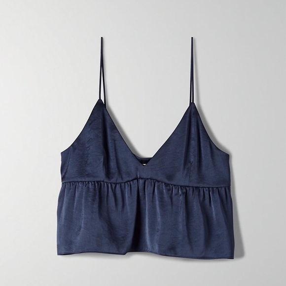 Aritzia Navy Blue Peplum Camisole - Picture 3 of 6